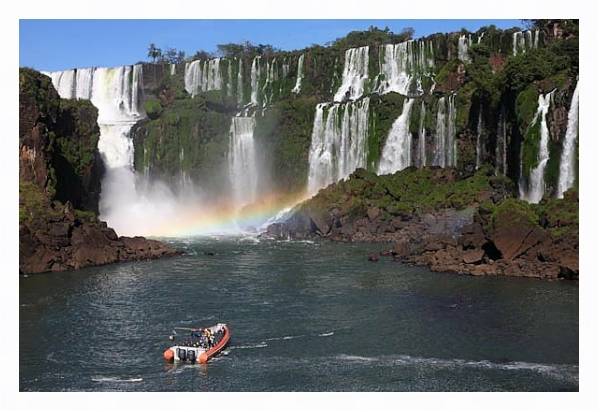 Постер Водопады Игуасу. Аргентина с типом исполнения На холсте в раме в багетной раме 221-03