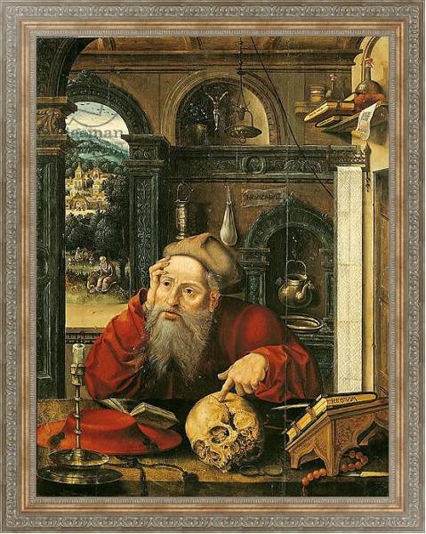 Постер St. Jerome in his Study с типом исполнения На холсте в раме в багетной раме 484.M48.310