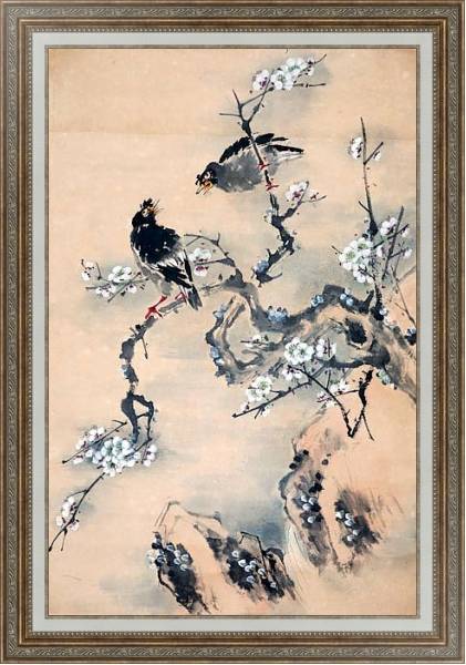 Постер Живопись в китайском стиле 8 с типом исполнения На холсте в раме в багетной раме 595.M52.330