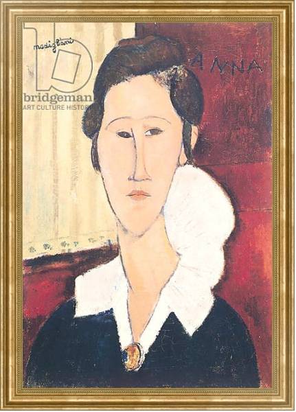 Постер Portrait of Madame Hanka Zborowska, 1917 с типом исполнения На холсте в раме в багетной раме NA033.1.051