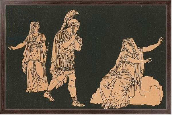 Постер Aeneas and the shade of Dido с типом исполнения На холсте в раме в багетной раме 221-02
