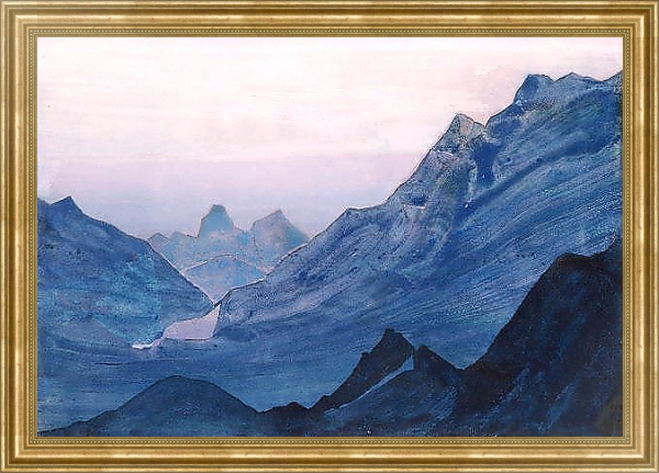 Постер Гималаи. Этюд 3 с типом исполнения На холсте в раме в багетной раме NA033.1.051
