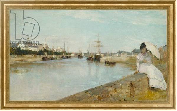 Постер The Harbour at Lorient, 1869 с типом исполнения На холсте в раме в багетной раме NA033.1.051