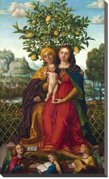 Постер Дева Мария с младенцем и Святой Анной 2 с типом исполнения На холсте без рамы