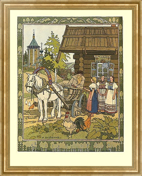 Постер Русские народные сказки 9 с типом исполнения На холсте в раме в багетной раме NA033.1.051