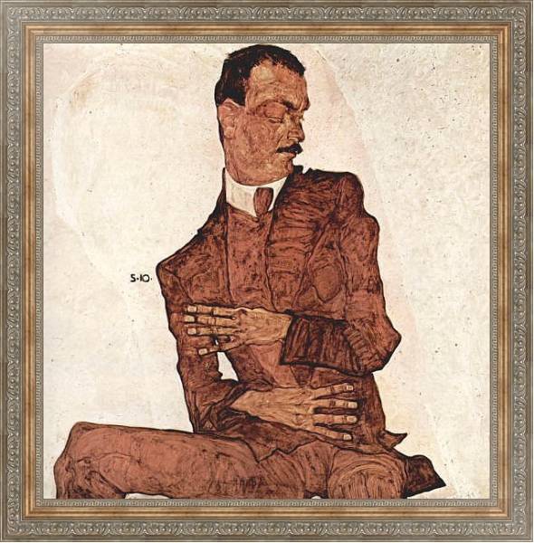 Постер Портрет Артура Рёслера с типом исполнения На холсте в раме в багетной раме 484.M48.310