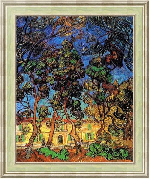 Постер Деревья в саду больницы Сен-Поля с типом исполнения На холсте в раме в багетной раме NA053.0.113
