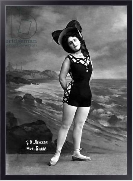 Постер Portrait of actress K. Lenskaya с типом исполнения На холсте в раме в багетной раме 221-01