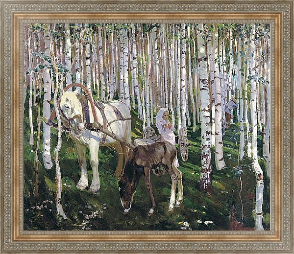 Постер В лесу. 1905 с типом исполнения На холсте в раме в багетной раме 484.M48.310