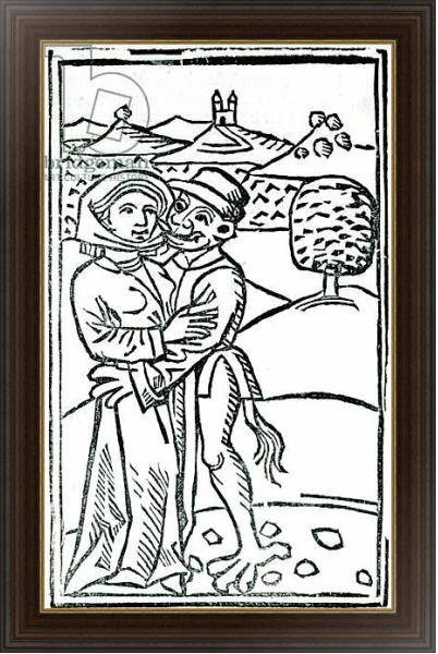 Постер Demon Making Love to a Witch с типом исполнения На холсте в раме в багетной раме 1.023.151