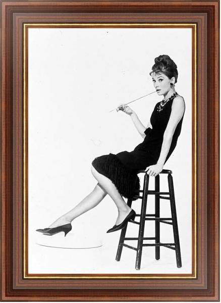 Постер Хепберн Одри 125 с типом исполнения На холсте в раме в багетной раме 35-M719P-83