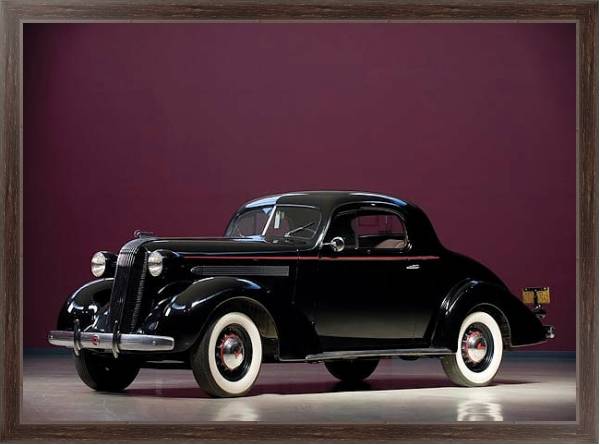 Постер Pontiac Master Six Deluxe Coupe '1936 с типом исполнения На холсте в раме в багетной раме 221-02