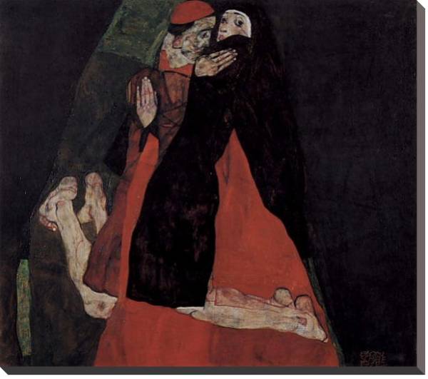 Постер Кардинал и монашка, или Любовная ласка с типом исполнения На холсте без рамы