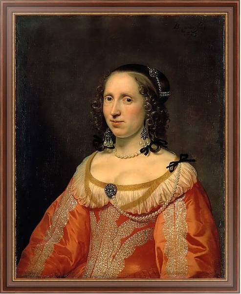 Постер Женский портрет 8 с типом исполнения На холсте в раме в багетной раме 35-M719P-83