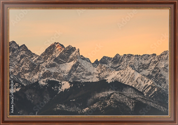 Постер Осеннее утро в горах Татра, Польша с типом исполнения На холсте в раме в багетной раме 35-M719P-83