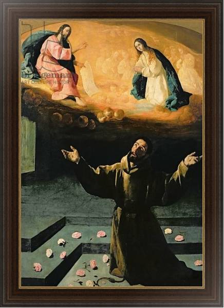 Постер St. Francis of Assisi, or The Miracle of the Roses, 1630 с типом исполнения На холсте в раме в багетной раме 1.023.151