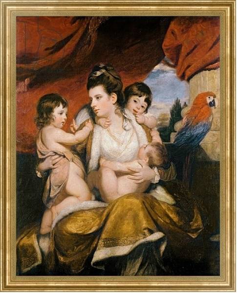 Постер Lady Cockburn and her Three Eldest Sons, 1773 с типом исполнения На холсте в раме в багетной раме NA033.1.051