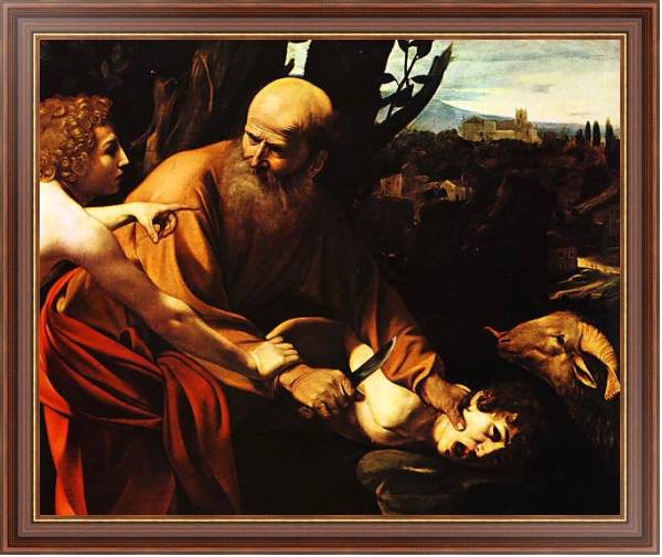 Постер Жертвоприношение Авраама с типом исполнения На холсте в раме в багетной раме 35-M719P-83
