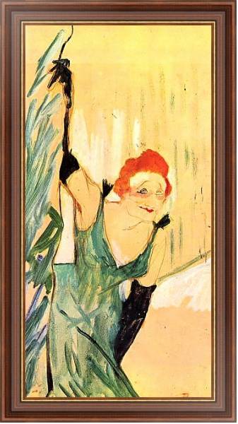 Постер Иветт Гильбер кланяется публике с типом исполнения На холсте в раме в багетной раме 35-M719P-83