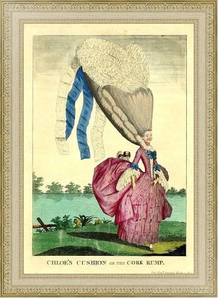 Постер История женской прически 37 с типом исполнения Акварель в раме в багетной раме 484.M48.725