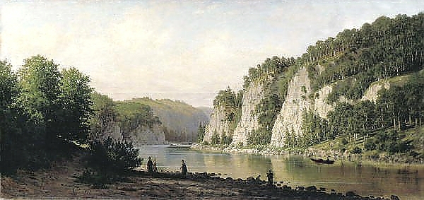 Постер Камень Писанный на реке Чусовой. 1877 с типом исполнения На холсте без рамы