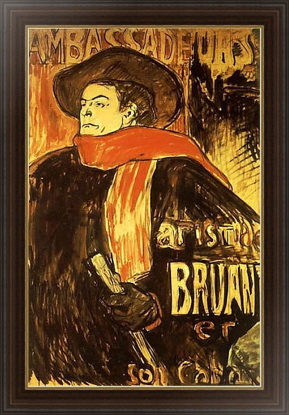 Постер Aristide Bruant studie 2 с типом исполнения На холсте в раме в багетной раме 1.023.151