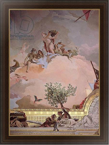 Постер The Glory of Spain IV, from the Ceiling of the Throne Room, 1764 с типом исполнения На холсте в раме в багетной раме 1.023.151