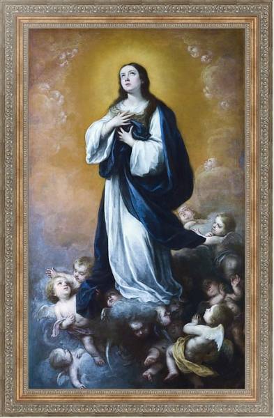 Постер Концепция невинной Девы Марии с типом исполнения На холсте в раме в багетной раме 484.M48.310