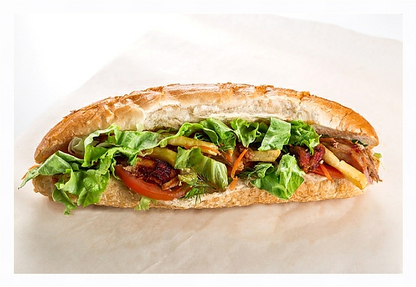 Постер Сэндвич с салатом с типом исполнения На холсте в раме в багетной раме 221-03