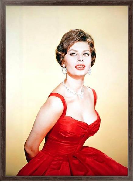 Постер Loren, Sophia 6 с типом исполнения На холсте в раме в багетной раме 221-02