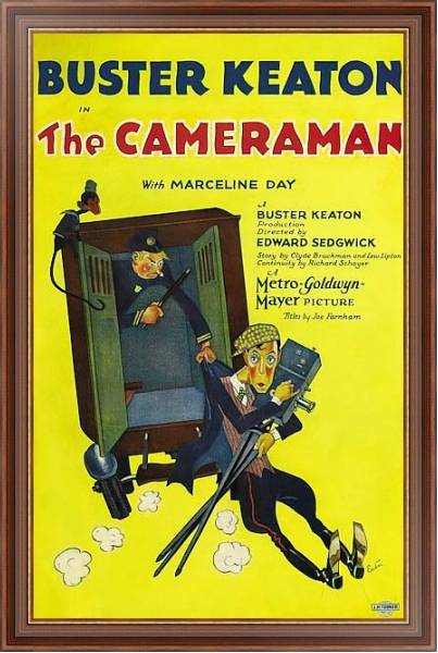 Постер Poster - Cameraman, The с типом исполнения На холсте в раме в багетной раме 35-M719P-83