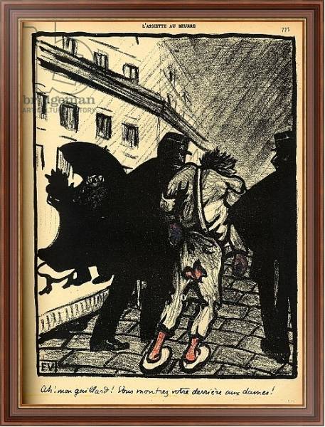 Постер Two policemen take away a tramp dressed in rags, from 'Crimes and Punishments', 1902 с типом исполнения На холсте в раме в багетной раме 35-M719P-83