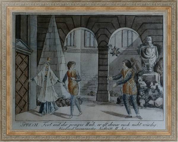 Постер Scene from 'The Magic Flute' by Wolfgang Amadeus Mozart с типом исполнения На холсте в раме в багетной раме 484.M48.310