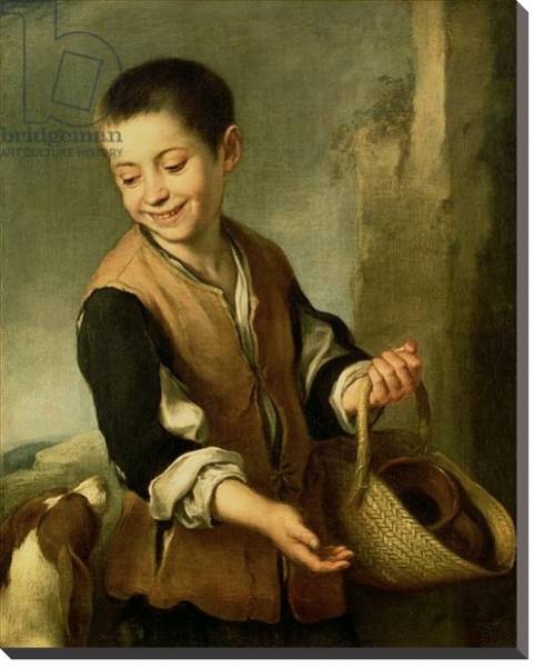Постер Boy with a Dog, c.1650 с типом исполнения На холсте без рамы