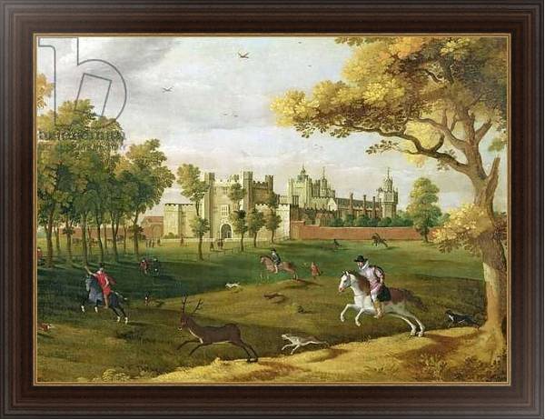 Постер Nonsuch Palace in the time of King James I, early 17th century с типом исполнения На холсте в раме в багетной раме 1.023.151
