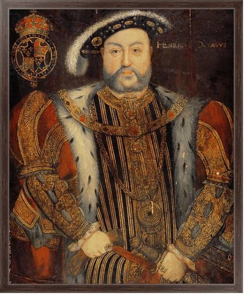 Постер Portrait of Henry VIII 2 с типом исполнения На холсте в раме в багетной раме 221-02