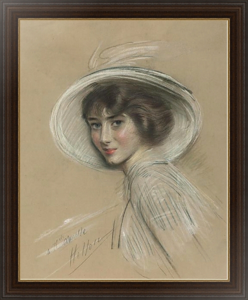 Постер Портрет Анетт с типом исполнения На холсте в раме в багетной раме 1.023.151
