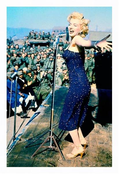 Постер Monroe, Marilyn 120 с типом исполнения На холсте в раме в багетной раме 221-03