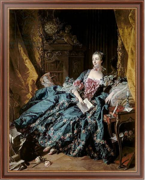 Постер Madame de Pompadour, 1756 с типом исполнения На холсте в раме в багетной раме 35-M719P-83