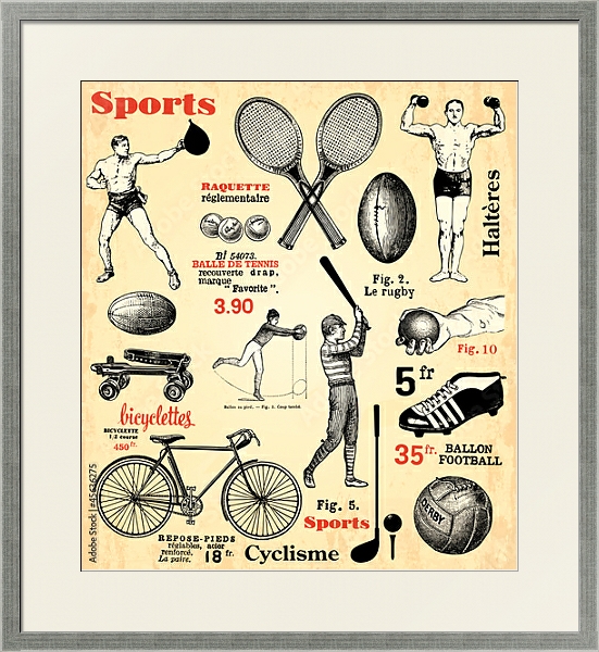 Постер Sports с типом исполнения Под стеклом в багетной раме 1727.2510