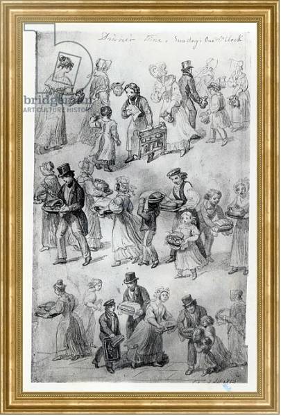 Постер Delivering Dinner, 1841 с типом исполнения На холсте в раме в багетной раме NA033.1.051
