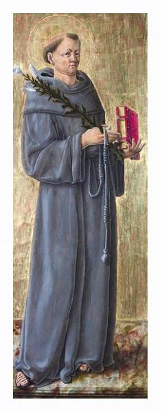 Постер Святой Энтони из Падуи с типом исполнения На холсте в раме в багетной раме 221-03