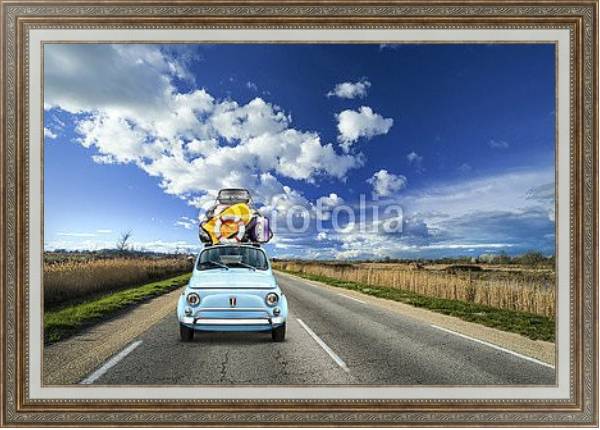 Постер Отпуск на колёсах с типом исполнения На холсте в раме в багетной раме 595.M52.330
