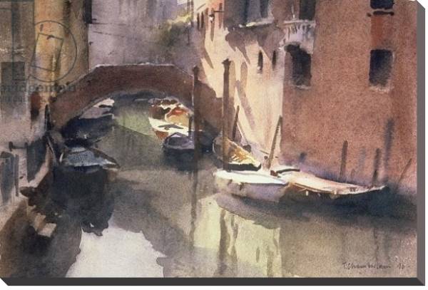 Постер A Quiet Canal in Venice, 1990 с типом исполнения На холсте без рамы