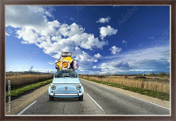 Постер Отпуск на колёсах с типом исполнения На холсте в раме в багетной раме 221-02