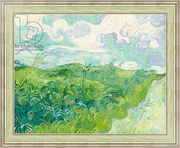 Постер Green Wheat Fields, Auvers, 1890 с типом исполнения На холсте в раме в багетной раме NA053.0.113
