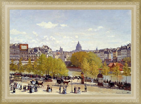Постер Вид на Лувр с типом исполнения На холсте в раме в багетной раме 484.M48.725