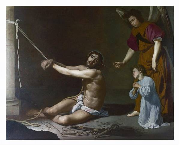 Постер Христос 2 с типом исполнения На холсте в раме в багетной раме 221-03