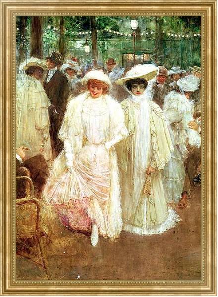 Постер The Gardens of Paris, or The Beauties of the Night, 1905 2 с типом исполнения На холсте в раме в багетной раме NA033.1.051