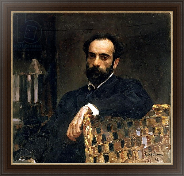 Постер Portrait of the artist Isaak Ilyich Levitan, 1893 с типом исполнения На холсте в раме в багетной раме 1.023.151